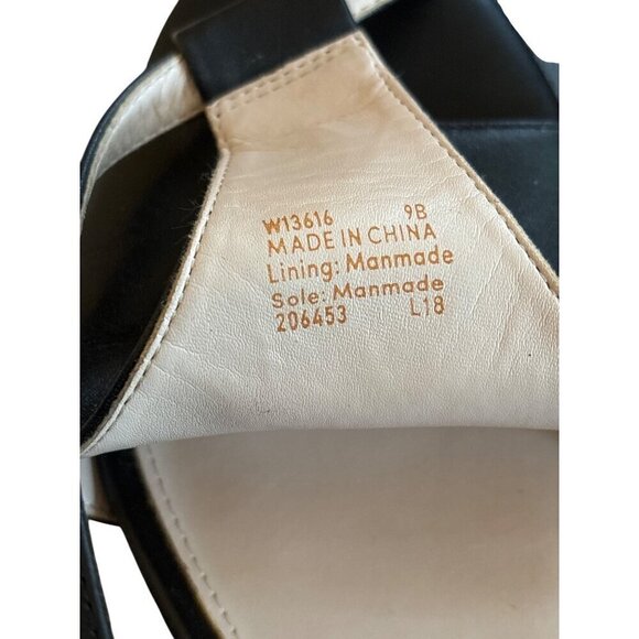 Women's Cole Haan Maddie Open Toe Wedge Black Size 9 W13616 VGC - Picture 9 of 10